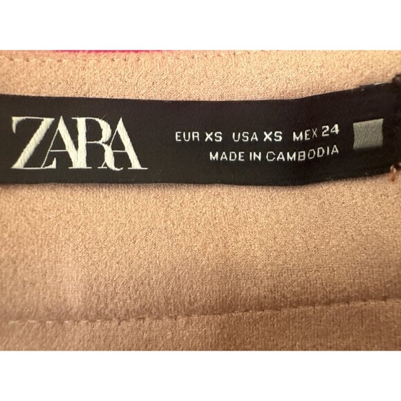 2/$30 ZARA Pink A-Line Mini XS Skirt With Belt Faux Suede - Picture 4 of 12